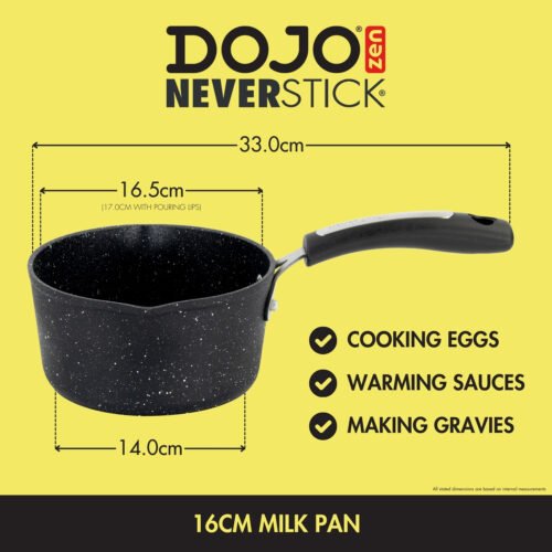 Dojo Zen Neverstick 16cm Milk Pan Diagram