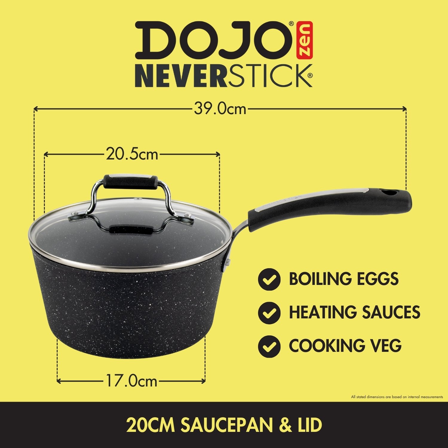Dojo Zen Neverstick 20cm Saucepan Diagram