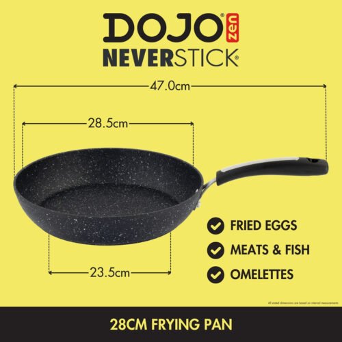 Dojo Zen Neverstick 28cm Frying Pan Diagram
