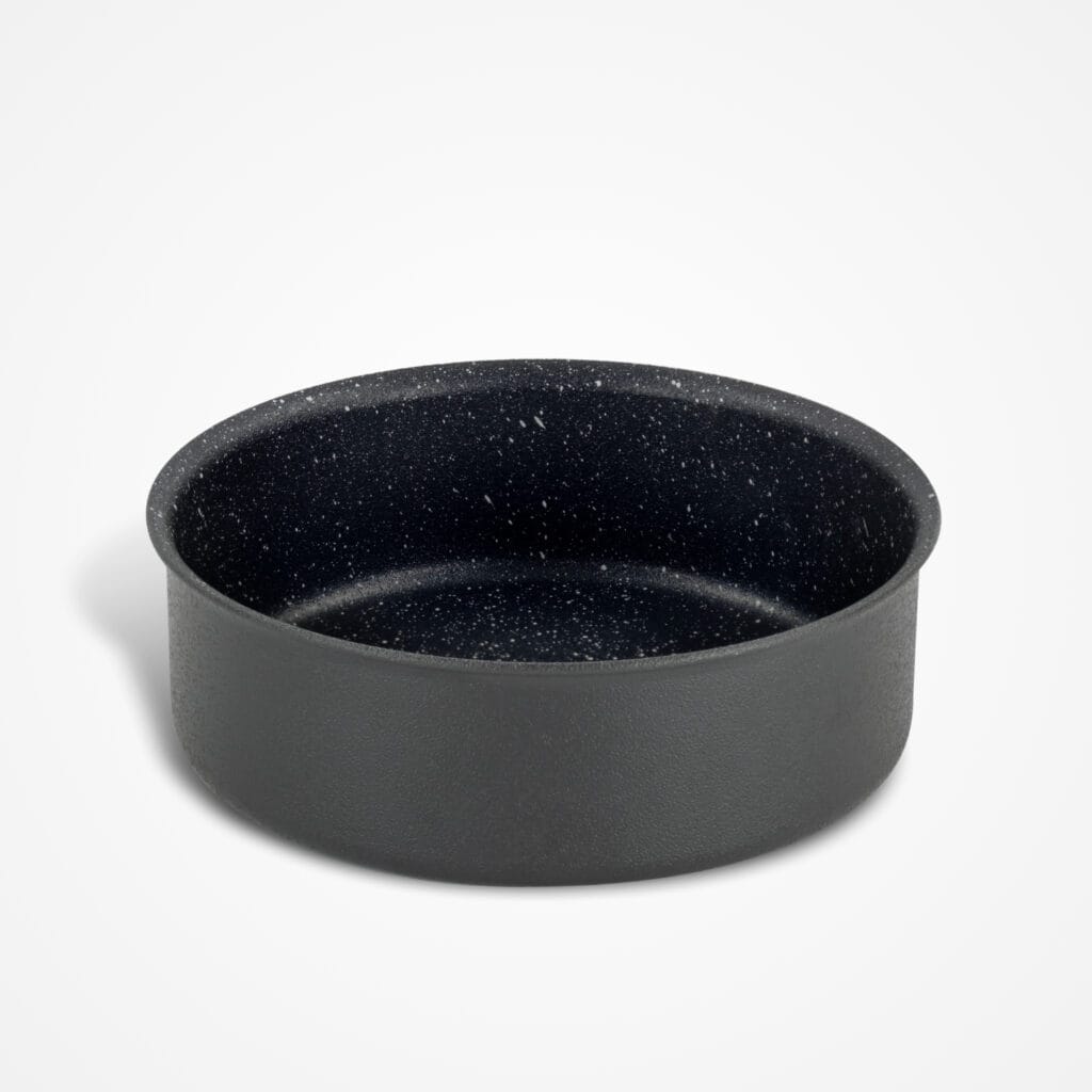 20cm round cake tin with high sides, ideal for baking layered cakes