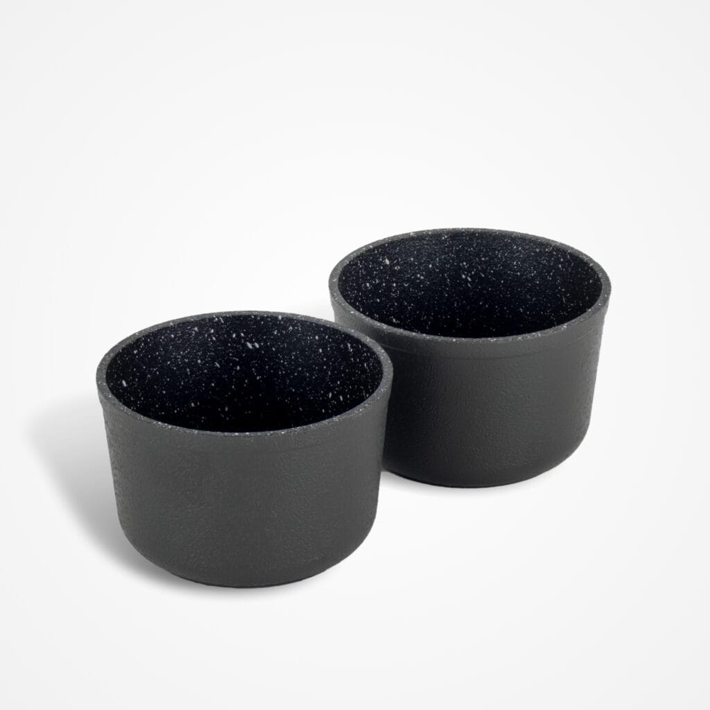 Pair of non-stick aluminium ramekins for baking. 2 Piece Ramekin Set
