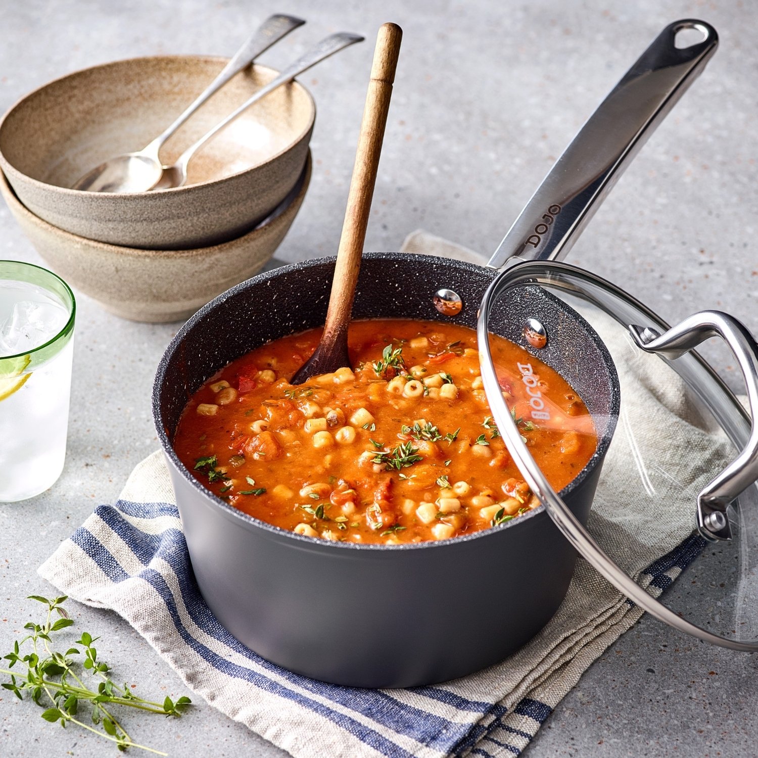 DOJO Non-Stick Saucepan with Lid