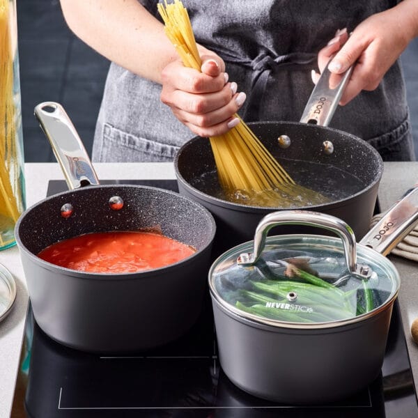 DOJO Non-Stick Saucepan Set