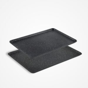 DOJO Yumi Neverstick 2 Piece Baking Tray Set. Set of Non Stick Baking Trays