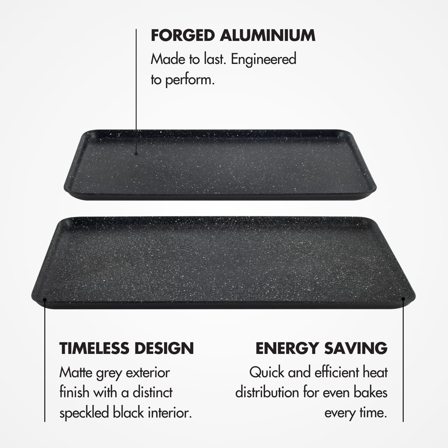 DOJO Yumi Neverstick 2 Piece Baking Tray Set (Bundle) - Image 3