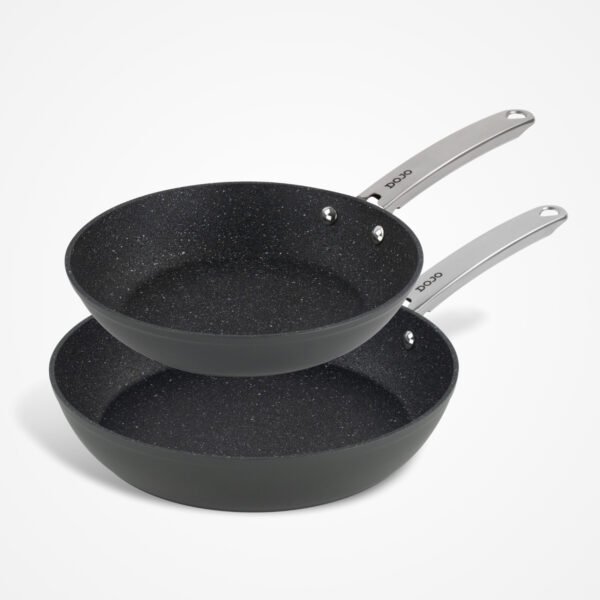 DOJO Yumi Neverstick 2 Piece Frying Pan Set. Non-Stick Frying Pan Bundle