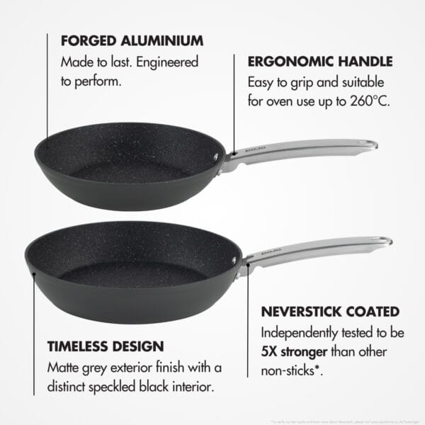 DOJO Yumi Neverstick 2 Piece Frying Pan Set (Bundle)