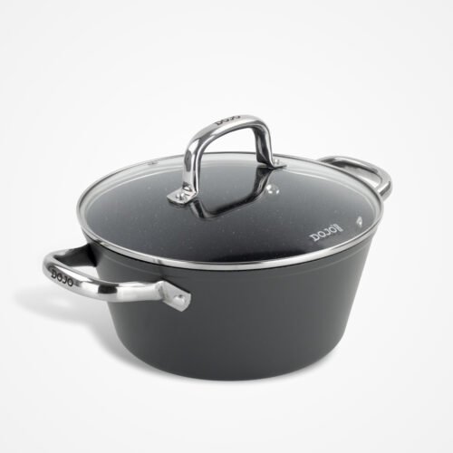 DOJO Yumi Neverstick 24cm Casserole Pot with Lid