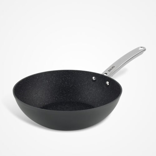 DOJO Yumi Neverstick 28cm Wok Pan for Hob and Oven. Non-Stick Stir-Fry Pan