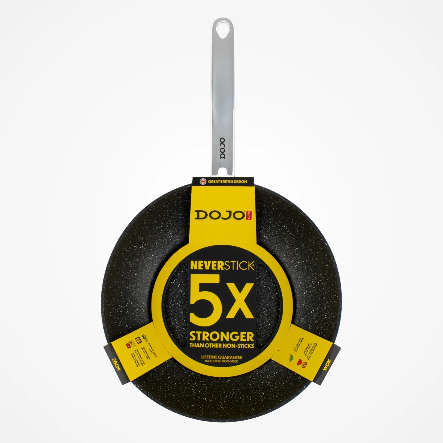 DOJO Yumi Neverstick 28cm Wok Pan | Ovenproof Non-Stick Woks