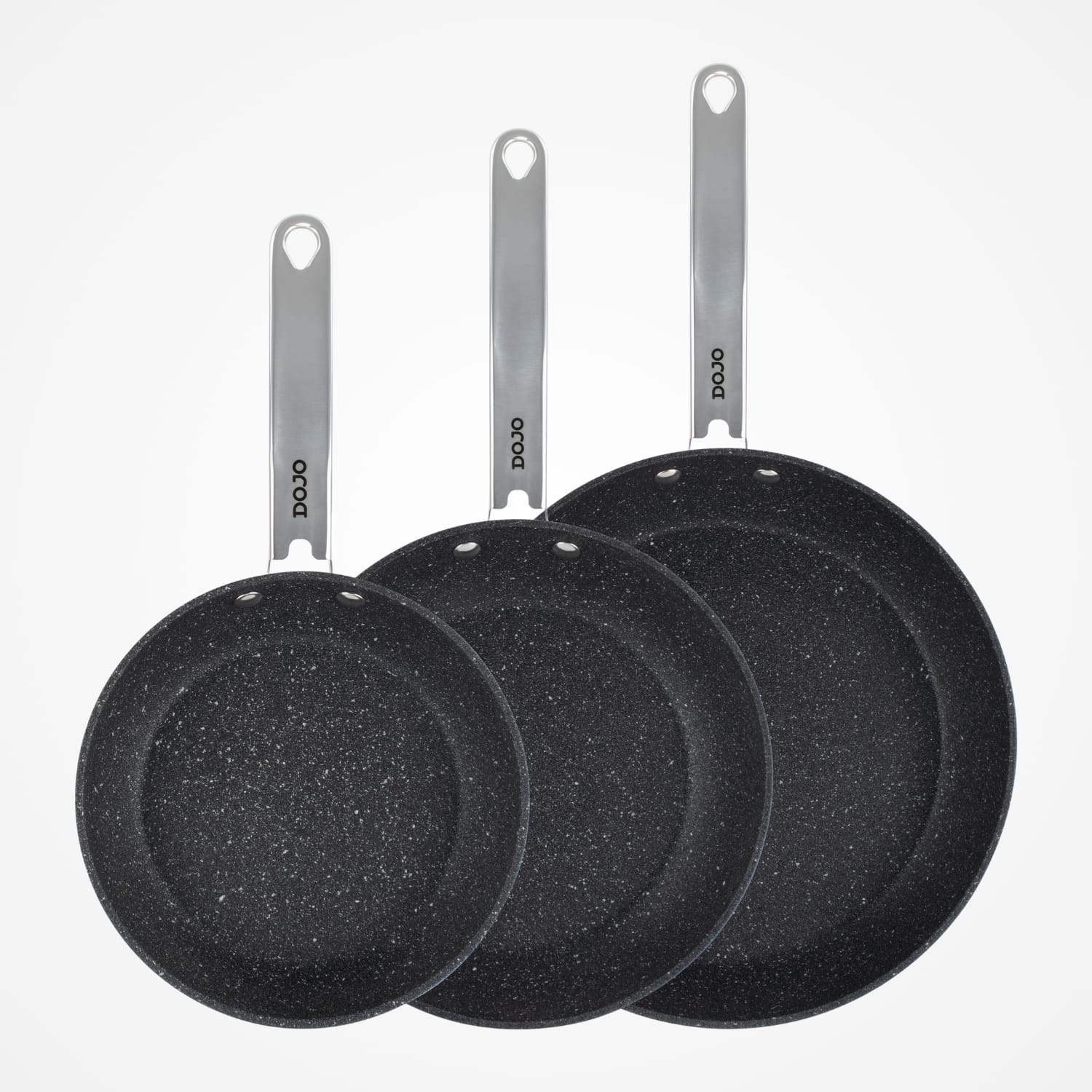 DOJO Yumi Neverstick 3 Piece Frying Pan Set (Bundle) - Image 5