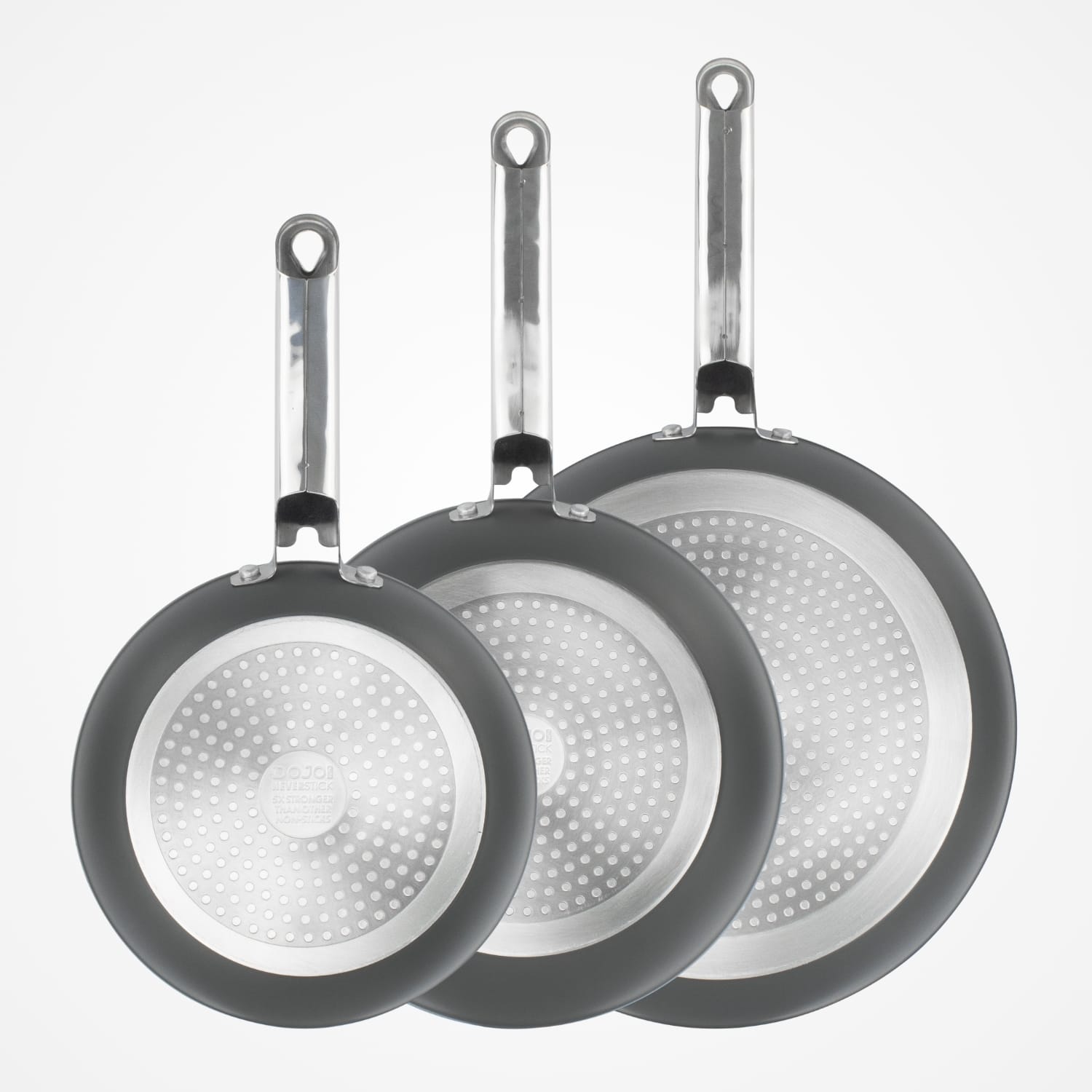 DOJO Yumi Neverstick 3 Piece Frying Pan Set (Bundle) - Image 6
