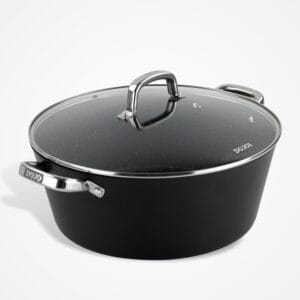 Dojo Hero Neverstick+ 32cm Casserole with Lid, Large Non Stick Cooking Pot