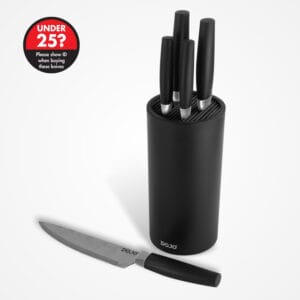 Dojo Kai 5 Piece Knife Block Set for Kitchen