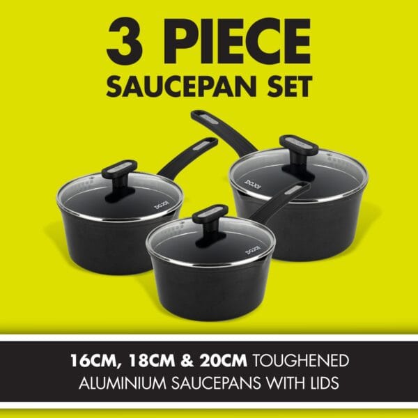 Dojo Kai 3 Piece Saucepan Set