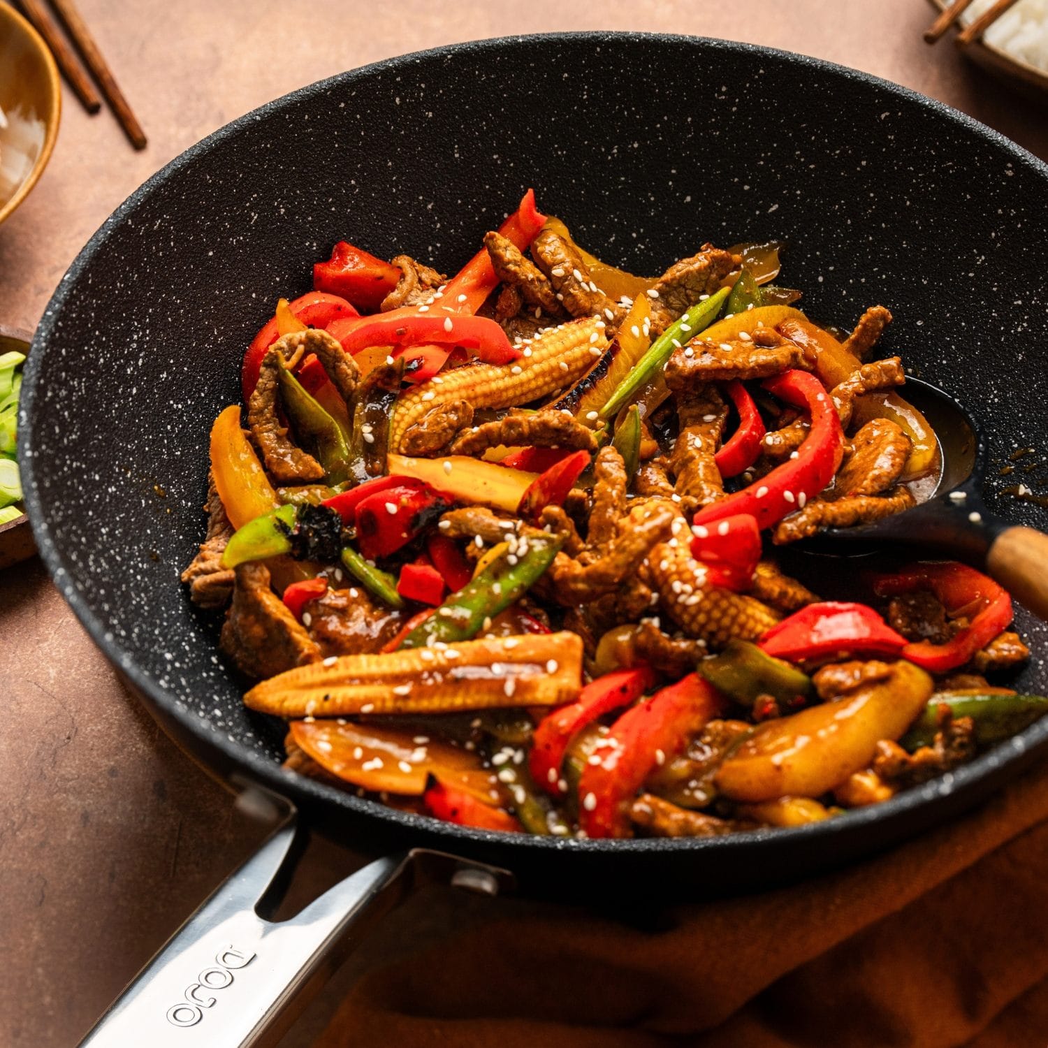 Non-stick woks for effortless stir-fry cooking — lightweight, easy to clean, and perfect for healthy meals