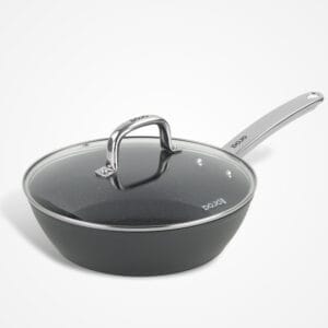 Dojo Yumi Neverstick 26cm Sauté Pan with Glass Lid. Non-Stick Frying Pan with Glass Lid
