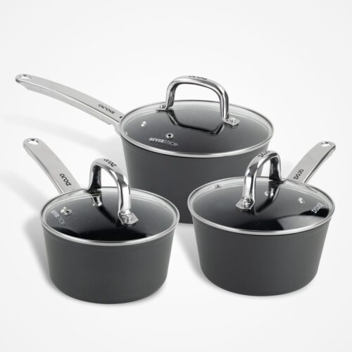 Dojo Yumi 3 Piece Saucepan Set for Hob and Oven Use