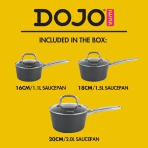 Dojo Yumi 3 Piece Saucepan Set