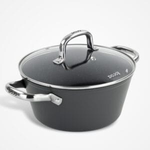 Dojo Yumi Neverstick 24cm Casserole Pot with Lid for Hob and Oven