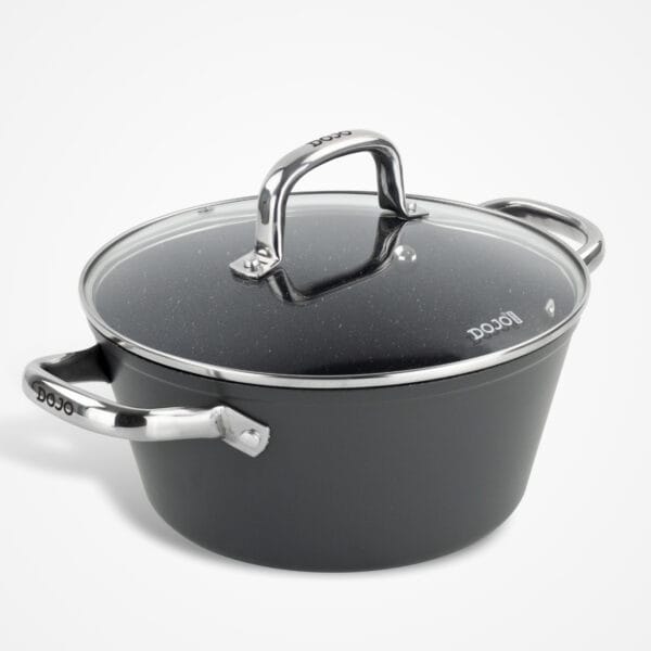 Dojo Yumi Neverstick 24cm Casserole Pot with Lid for Hob and Oven