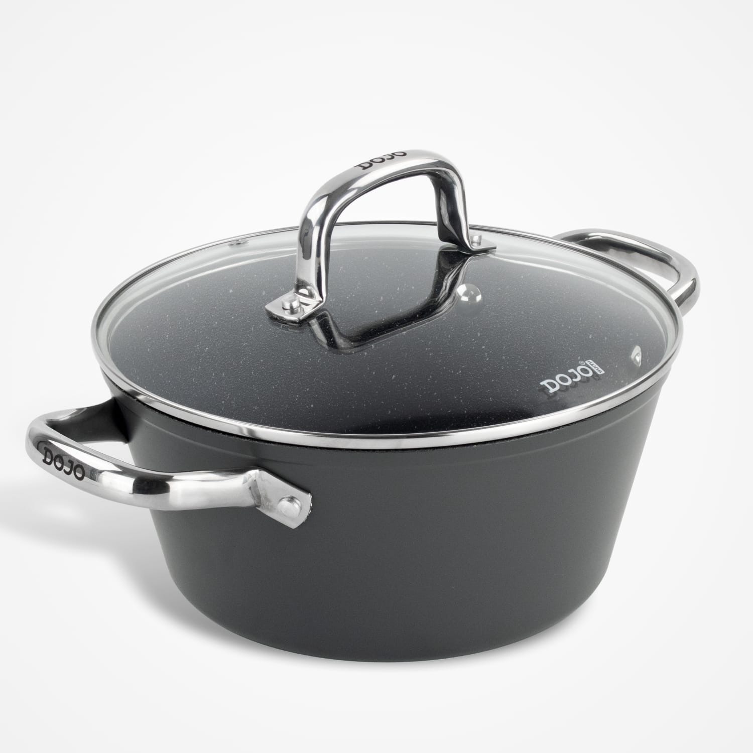 Dojo Yumi Neverstick 24cm Casserole Pot with Lid for Hob and Oven