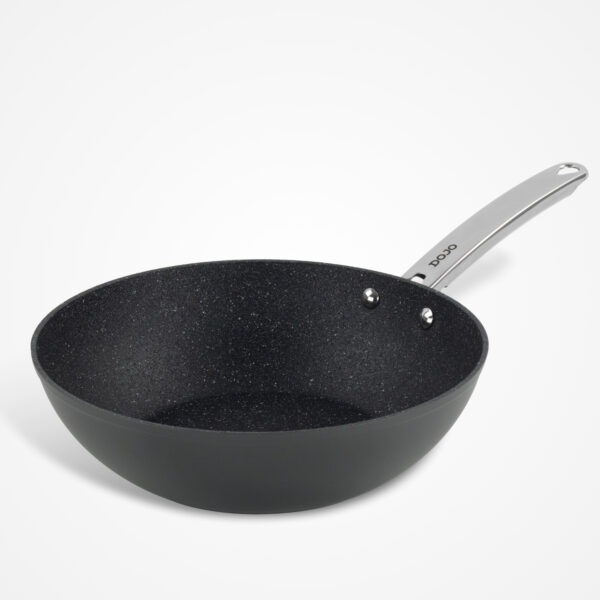 Dojo Yumi Neverstick 28cm Wok Pan for Hob and Oven. Non-Stick Stir-Fry Pan
