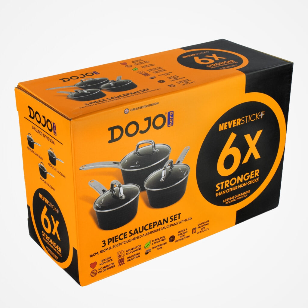 Dojo Hero Neverstick+ 3 Piece Saucepan Set