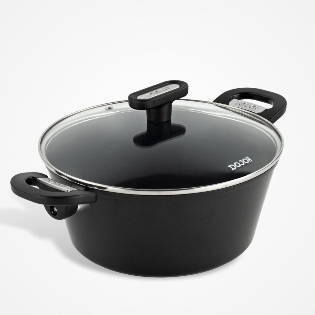 Dojo Kai 24cm stock pot with lid for cooking soups, stocks, stews, and large meals