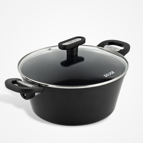 Dojo Kai 24cm stock pot with lid for cooking soups, stocks, stews, and large meals