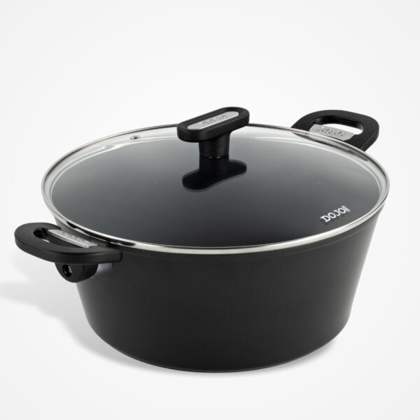Dojo Kai 28cm Stock Pot with Tempered Glass Lid