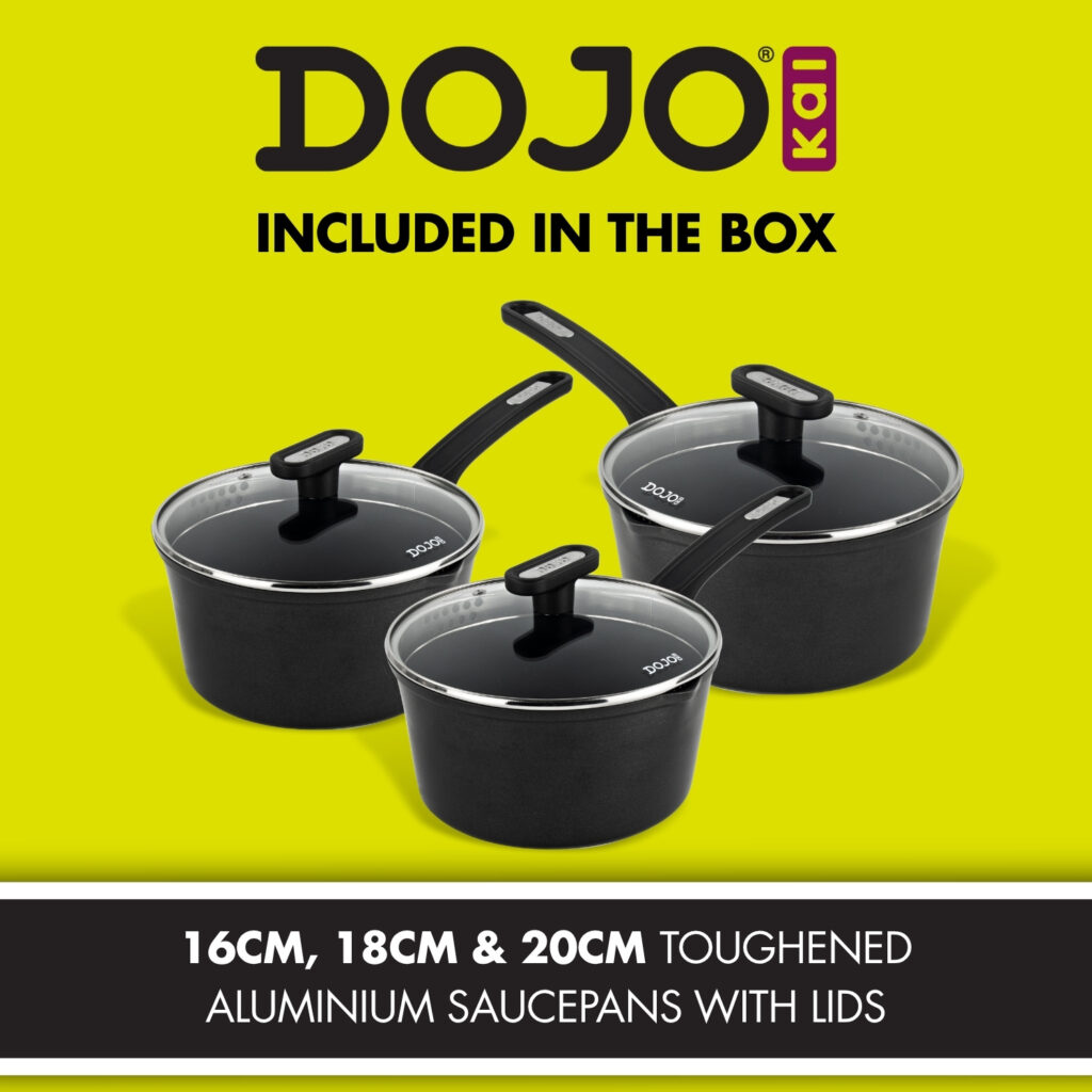 Dojo Kai 3 Piece Saucepan Set