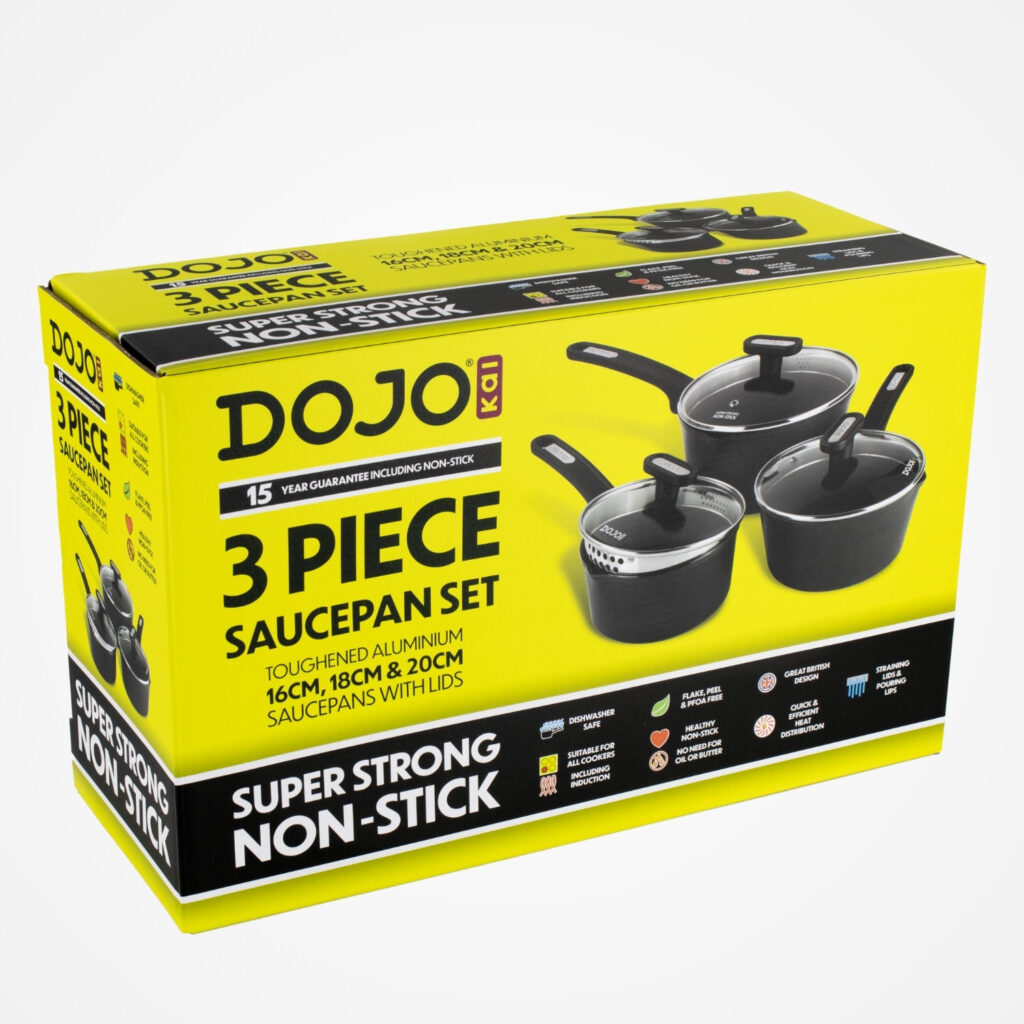 Dojo Kai 3 Piece Saucepan Set