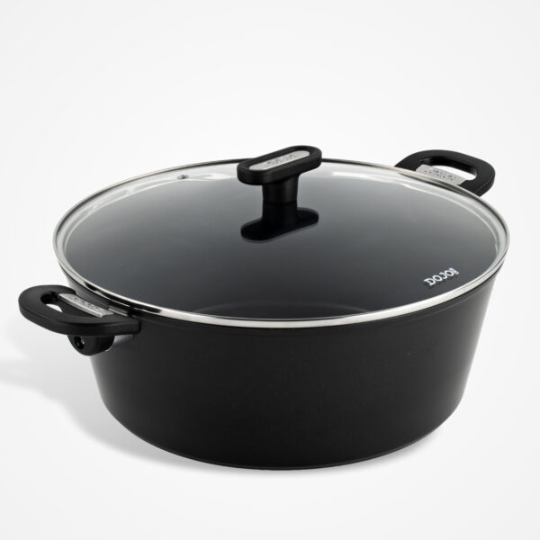 Dojo Kai 32cm stock pot with glass lid for batch cooking soups, casseroles and curries