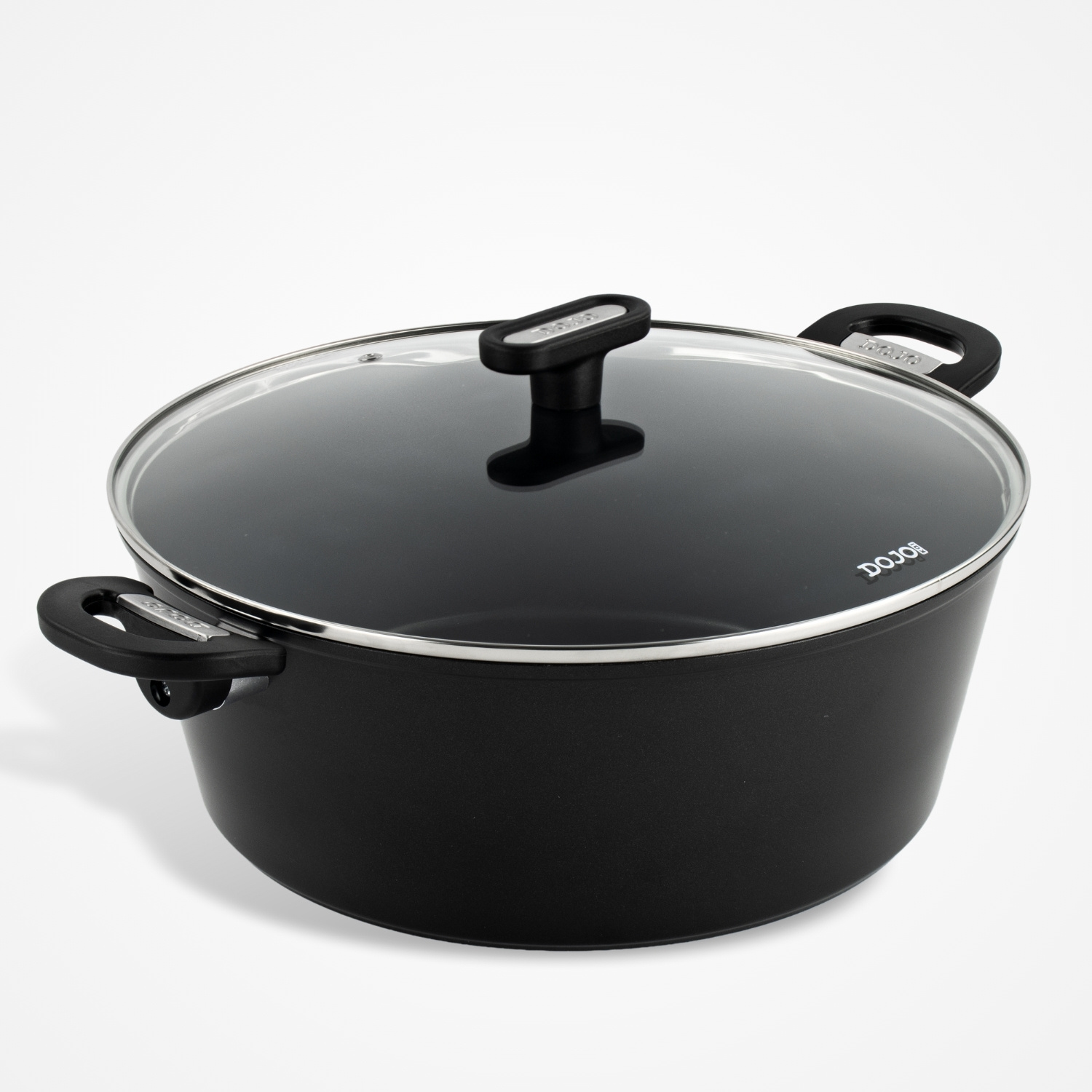 Dojo Kai 32cm stock pot with glass lid for batch cooking soups, casseroles and curries