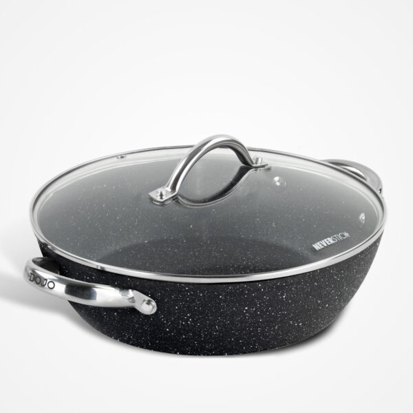Dojo Zen Neverstick 28cm Shallow Casserole for Hob and Oven Cooking